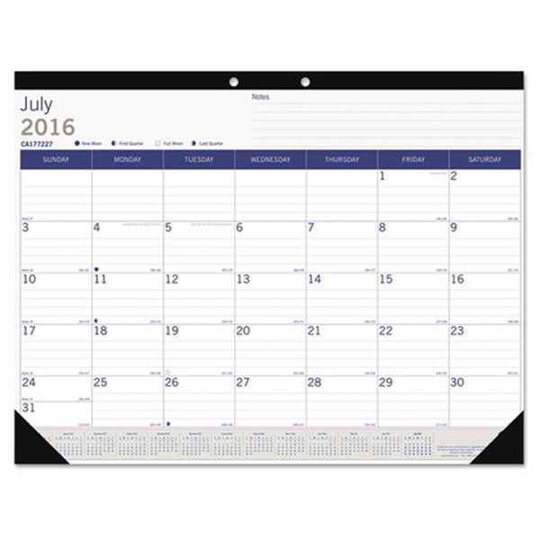 Rediform Office Products RED 2016-2017 Monthly DuraGlobe Academic Desk Pad RE100844